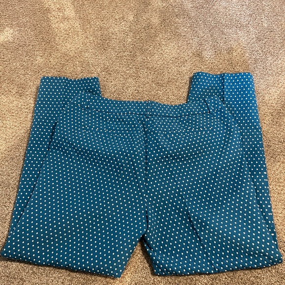 J Crew Blue Polka Dot Cafe Capri 6 - Picture 5 of 6